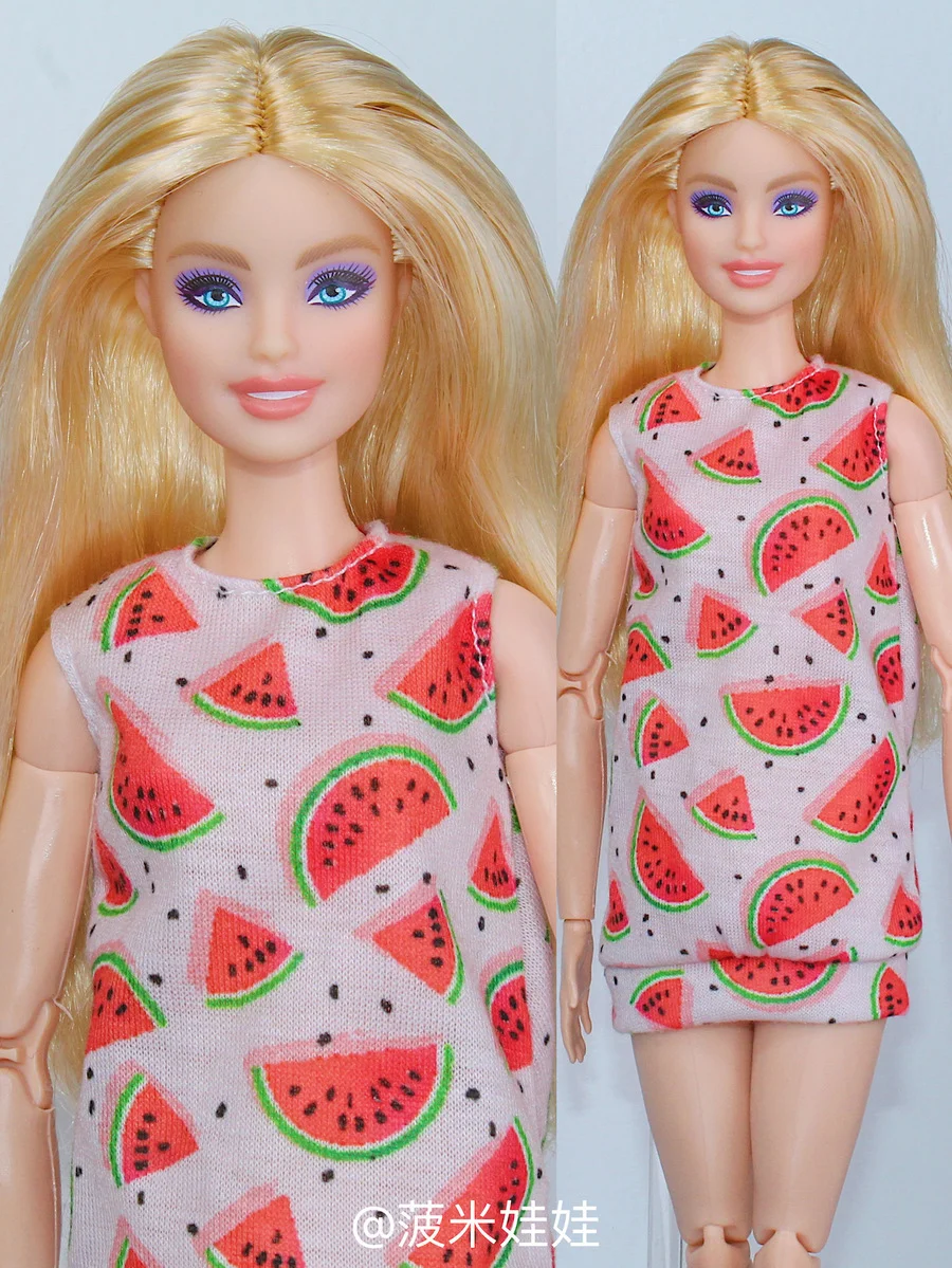 

Watermelon dress / 30cm doll clothes skirt summer wear outfit For 1/6 Xinyi FR ST Barbie Doll / girls toys xmas
