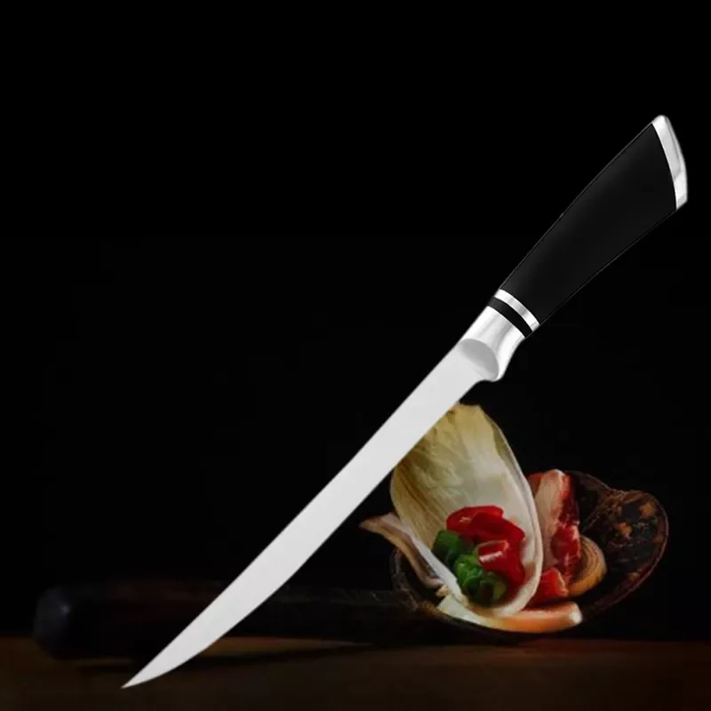 

Steel Horseshoe Handle Perforation Knife Segmentation Knife Deboning Knife Sashimi Knife Fish Fruit Vegetable Knife