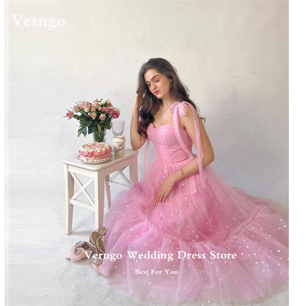 

Verngo Sweety розовое Тюлевое платье в форме сердца для выпускного вечера на бретельках Вечерние платья до середины икры вечернее платье для выпускного вечера