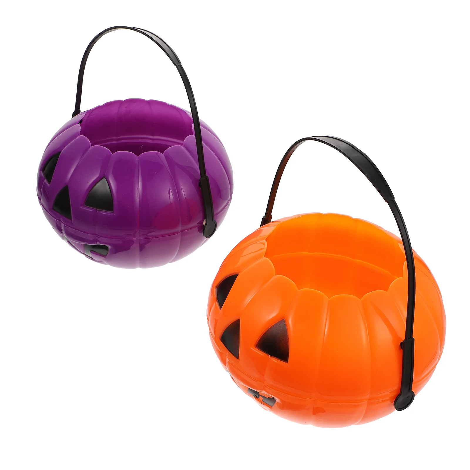 

2pcs Pumpkin Lantern, Candy Holder Pumpkin Candy Holder with Handle for Party Favor Supplies