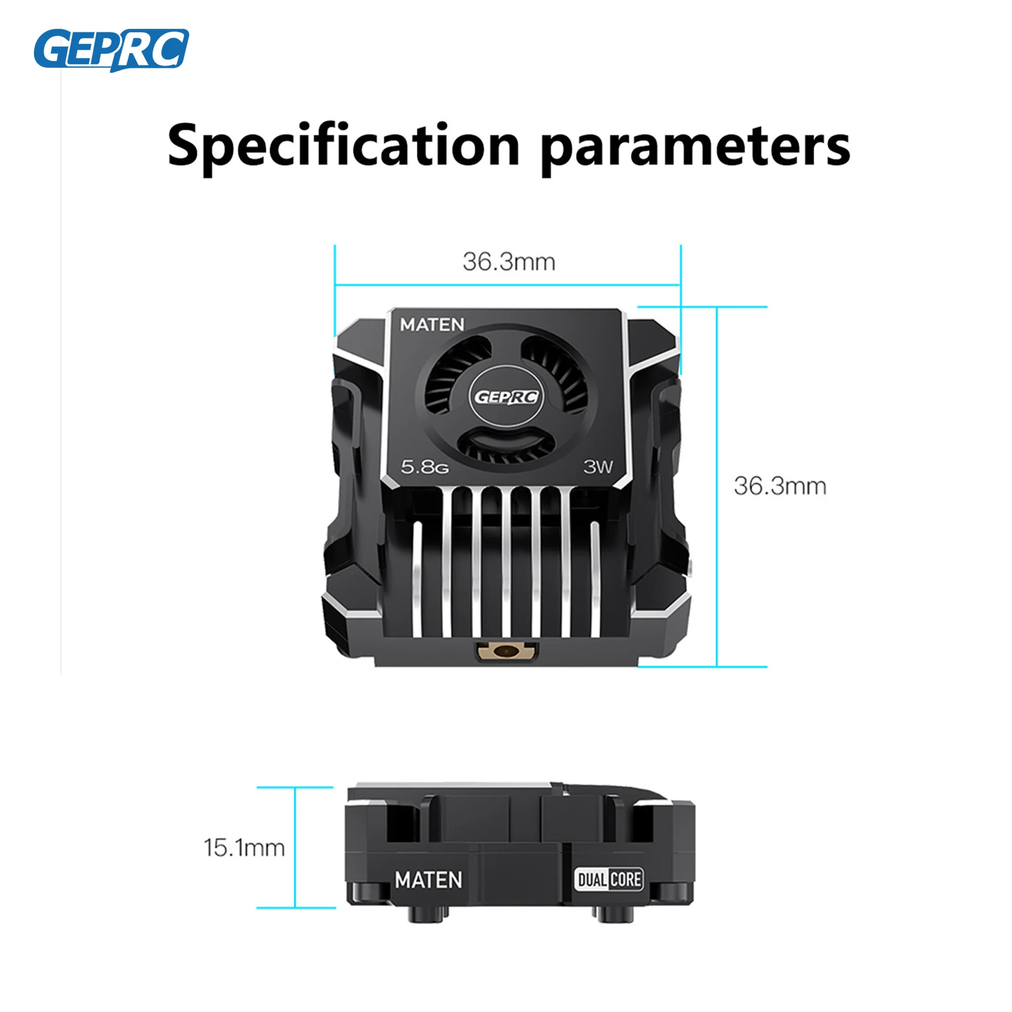 GEPRC MATEN 5.8G 3W VTX PRO 3000mW Transmitter Module