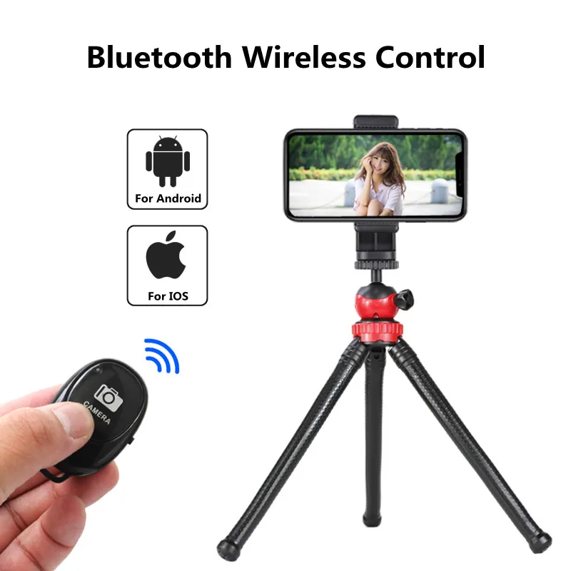Фото Гибкий штатив Octopus для телефона SLR DSLR Gopro штатив для камеры расширение 1/4 ''винт с шариковой головкой ColdShoe Phone Clip №5