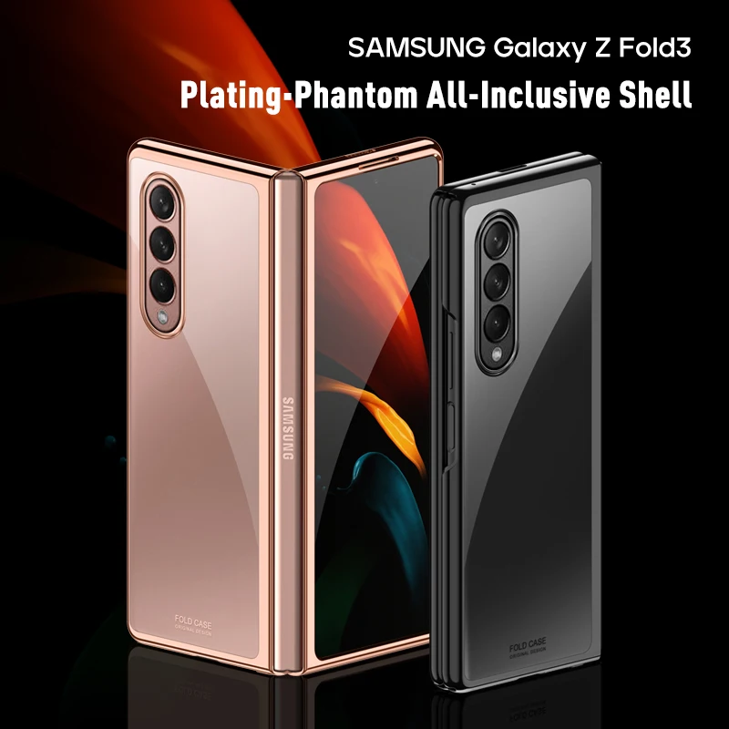 Z Fold 3 Case For Samsung Galaxy Z Fold 3 5G Plating Z Fold 2 Cover ZFold2 Fold3 Shockproof Back Shell For Galaxy Z Fold 2 Cases enlarge