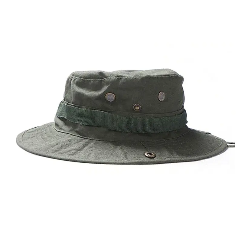 Tactical Combat Camo Army Boonie Bush Jungle Sun Hat Outdoor Hiking Fishing Cap enlarge