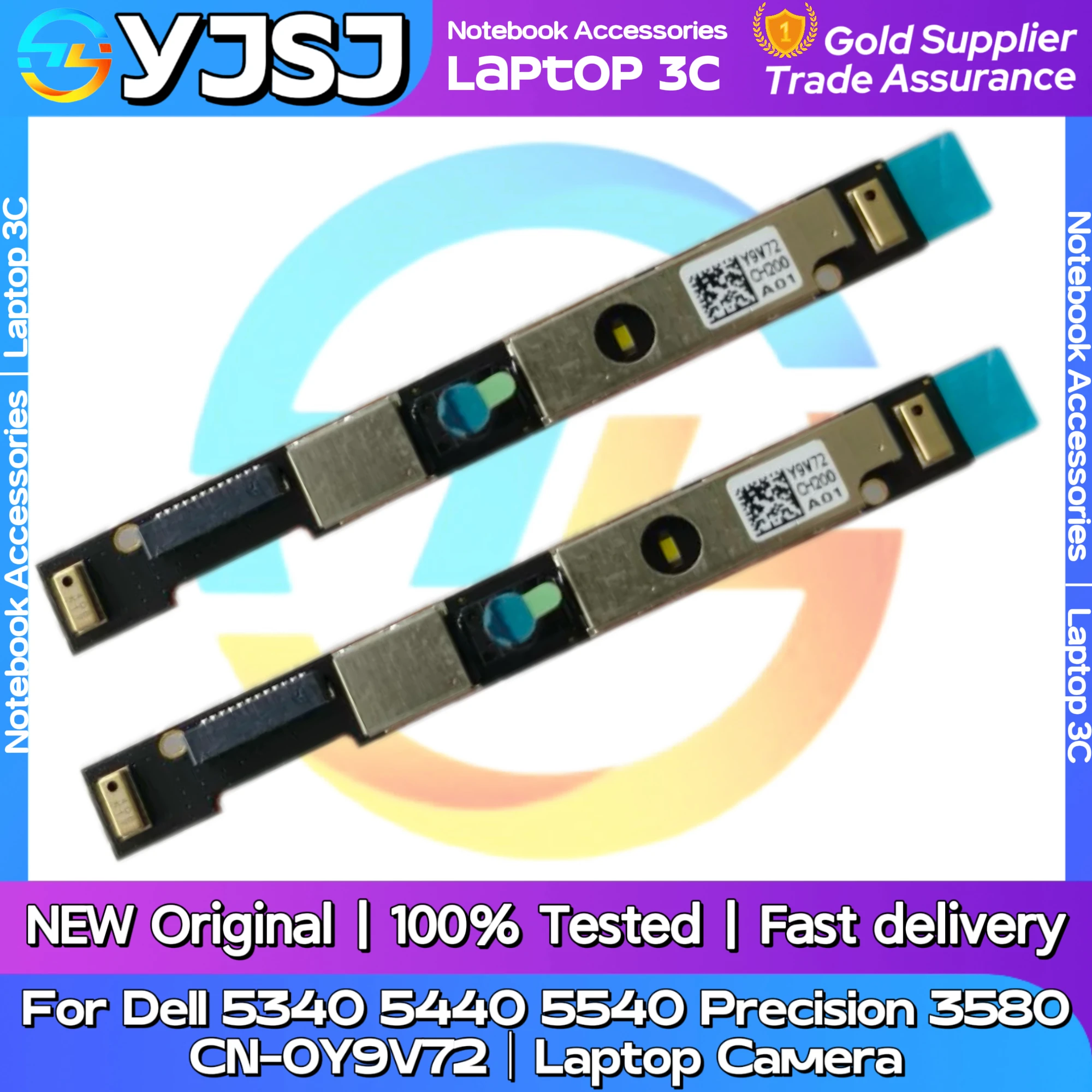 Фото Новая оригинальная камера для ноутбука Dell 5340 5440 5540 Precision 3580 CN-0Y9V72, модуль видеокамеры для ноутбука №3