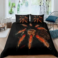 home textiles luxury 3d horror spider print duvet cover set 23 pcs pillowcase kids bedding set aueuukus queen and king size