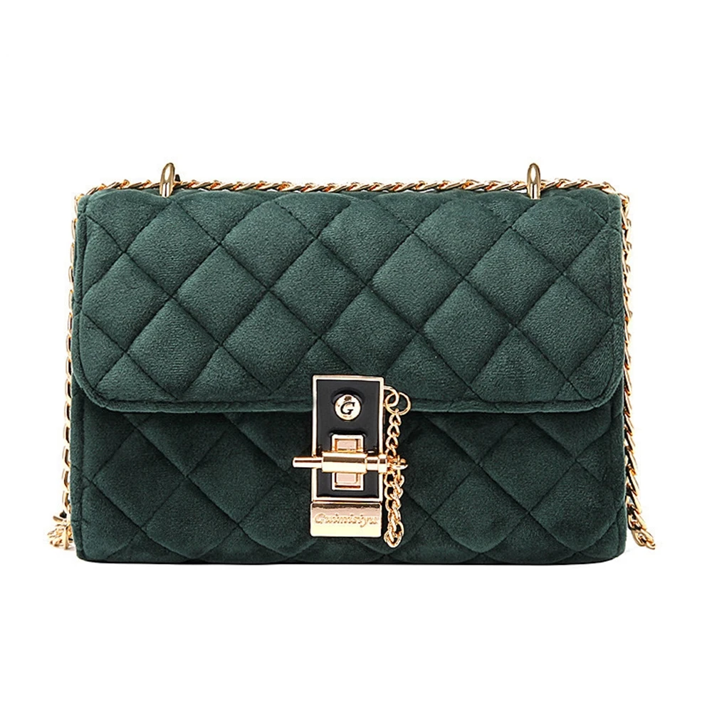 

Женская сумка со стразами, мягкая бархатная зимняя сумка с цепочкой