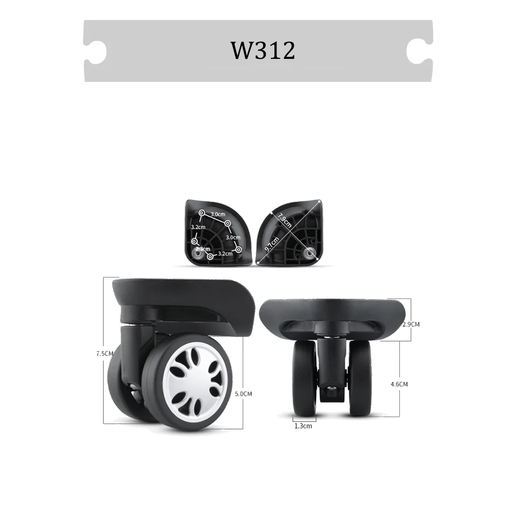 Универсальное черное Сменное колесо для OIWAS W312 вращающийся Прочный бесшумный