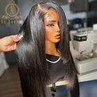 Прямой парик фея, парик из человеческих волос на сетке спереди, парики для черных женщин, предварительно выщипанные бразильские прозрачные 13X4 кружева Nabeauty 250%