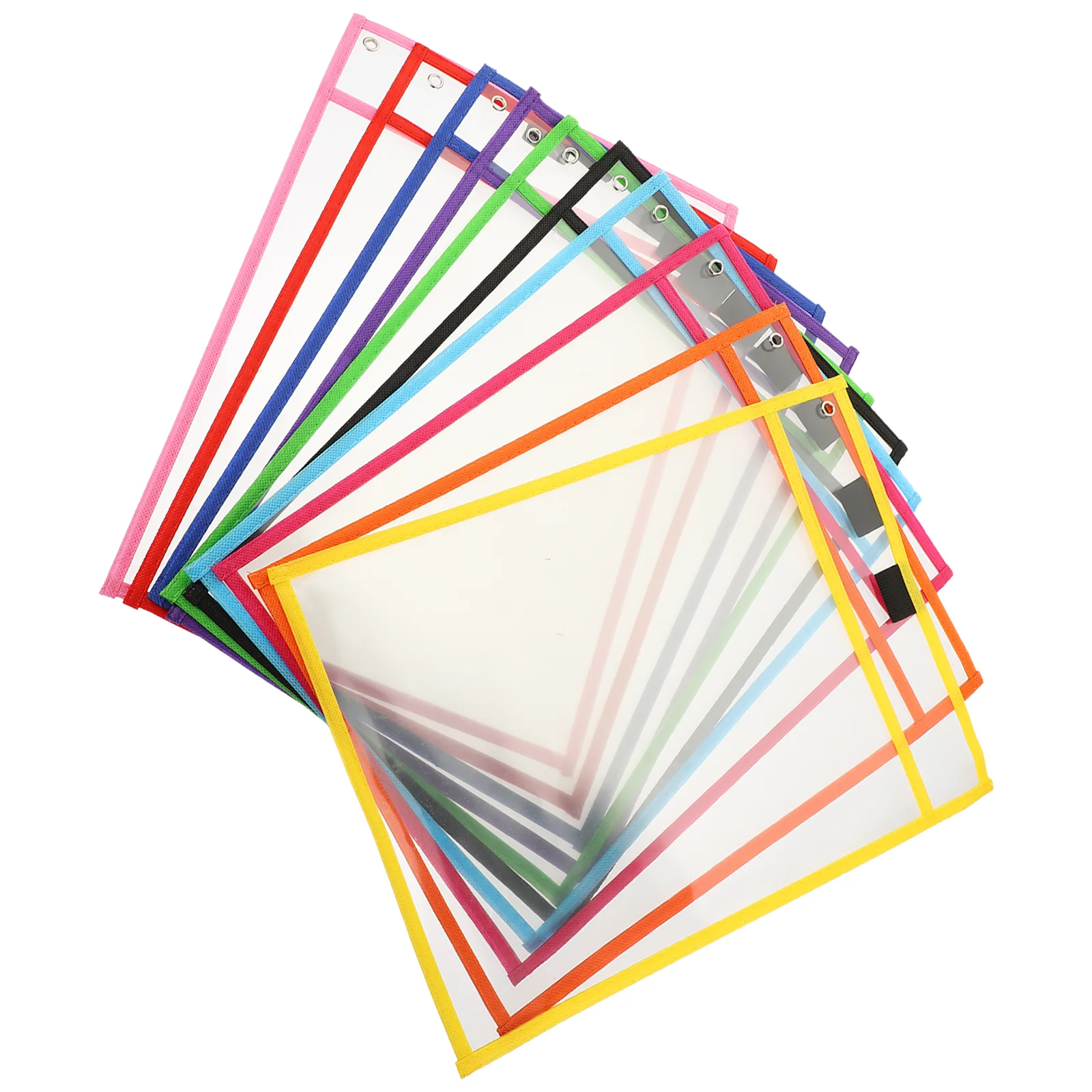 

10 Pcs Professional File Pocket Protector Multi-function Dry Erase Convenient Sleeve Pvc Students Storage Accessories