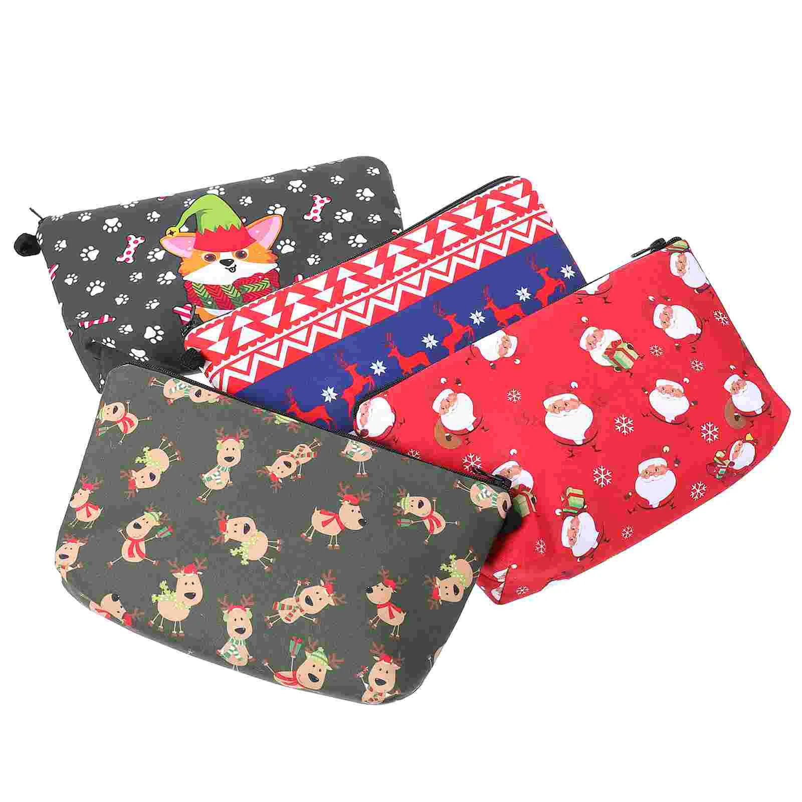 

4pcs Organizer Christmas Toiletry Xmas Gift Portable for Christmas Gift