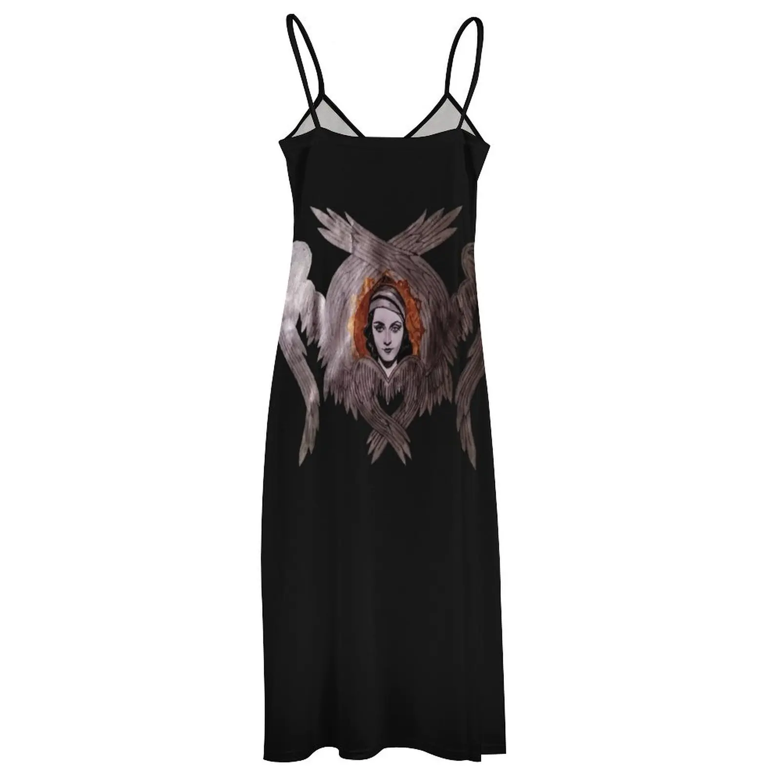 Silver Winged Pola Negri длинное платье без рукавов с серебряным экраном Seraphim женские