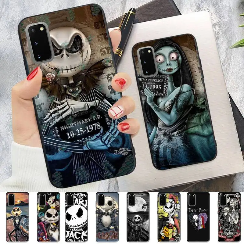 

MINISO The Nightmare Before Christmas Phone Case for Samsung S10 21 20 9 8 plus lite S20 UlTRA 7edge
