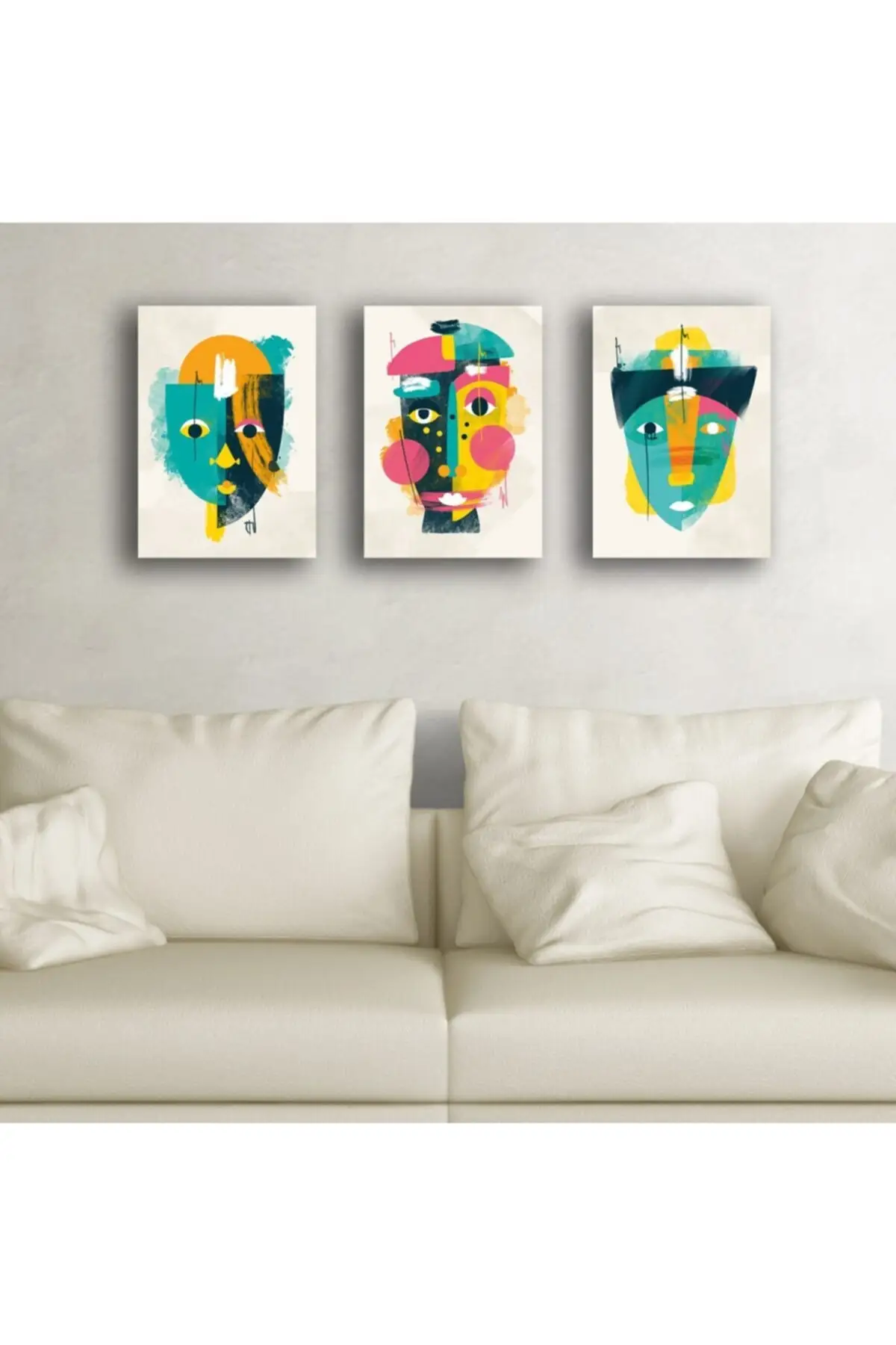 Набор из 3 предметов современной абстрактной живописи из МДФ 120x75см Set163