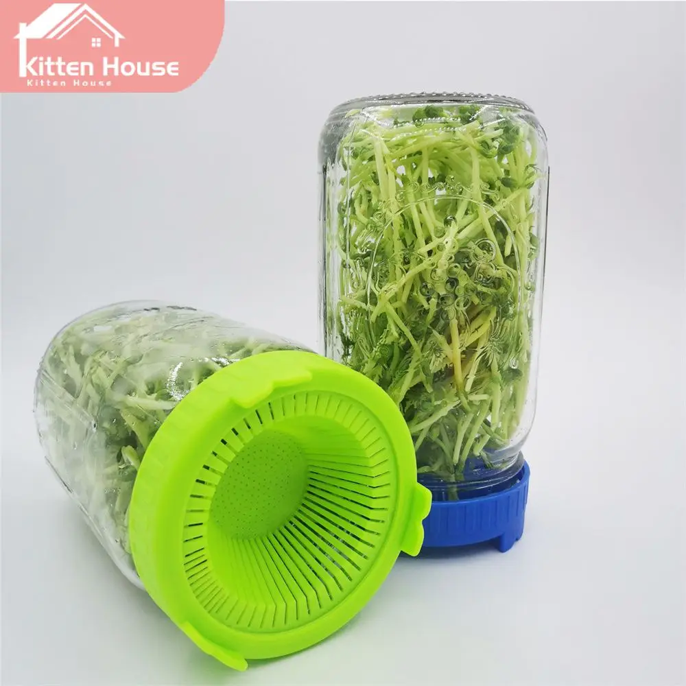 

Blue/green/yellow/orange/red Seed Crop Split Cover Wide Mouth Seed Germination Cover Food Grade Plant Seed Growth Cover Pp Mesh