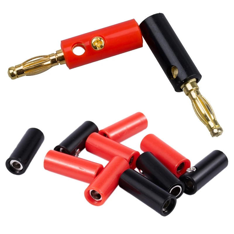 

10 шт., коннекторы для динамиков 4 мм и 10 шт.