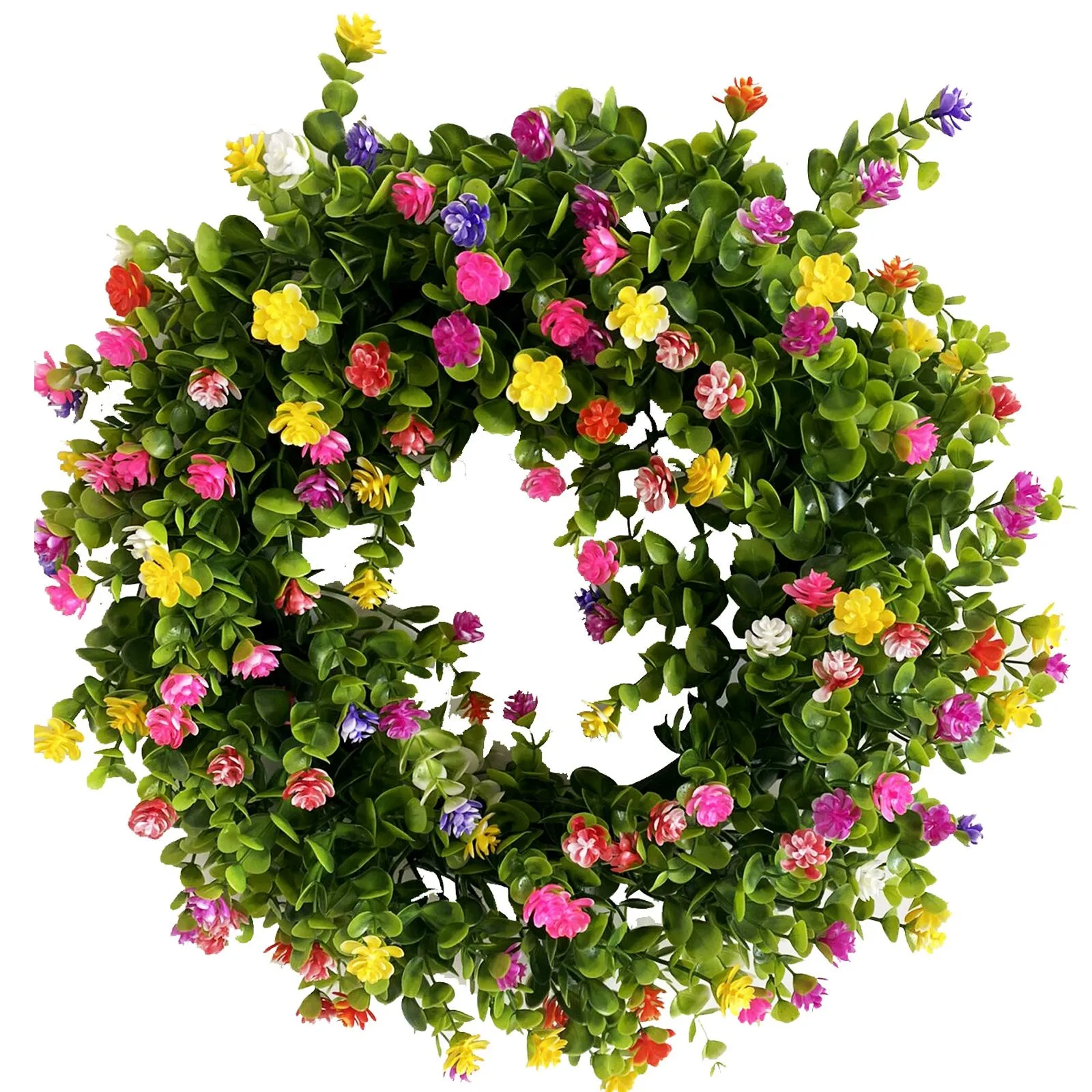 

Artificial Green Wreath For Decorating Door Wall And Windows Simulation Flower Door Hanging Home Wreath Door Hanger Adjustable