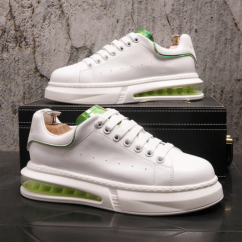 

Air cushion white men's 2022 summer Tennis Summer Mesh Lace-up Footwear Street Student Comfortable Fashion Sneakers