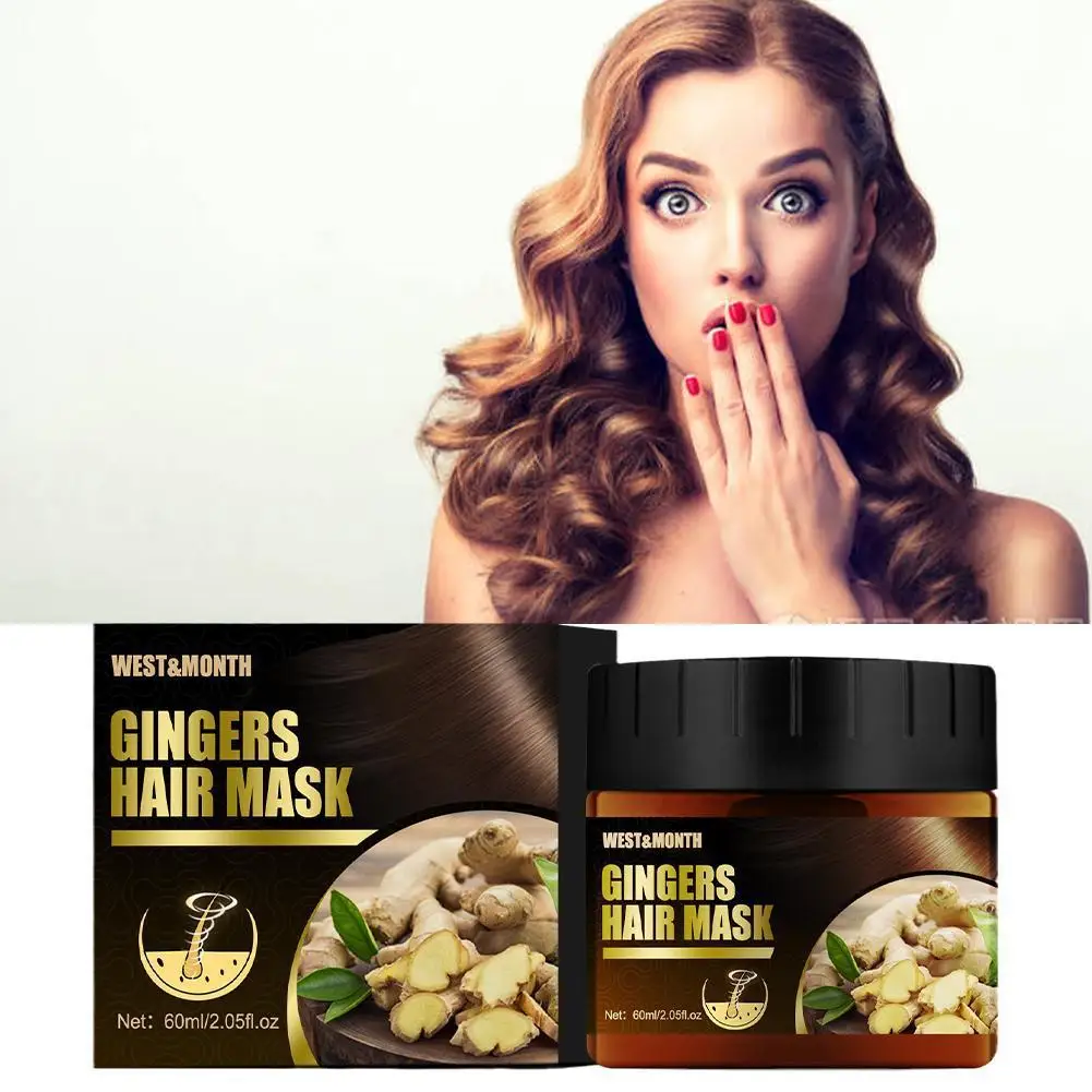 

Новая маска для волос Ginger с глубоким питанием для Восстановления сухих поврежденных волос, глянцевая маска для здоровых волос, Восстанавли...