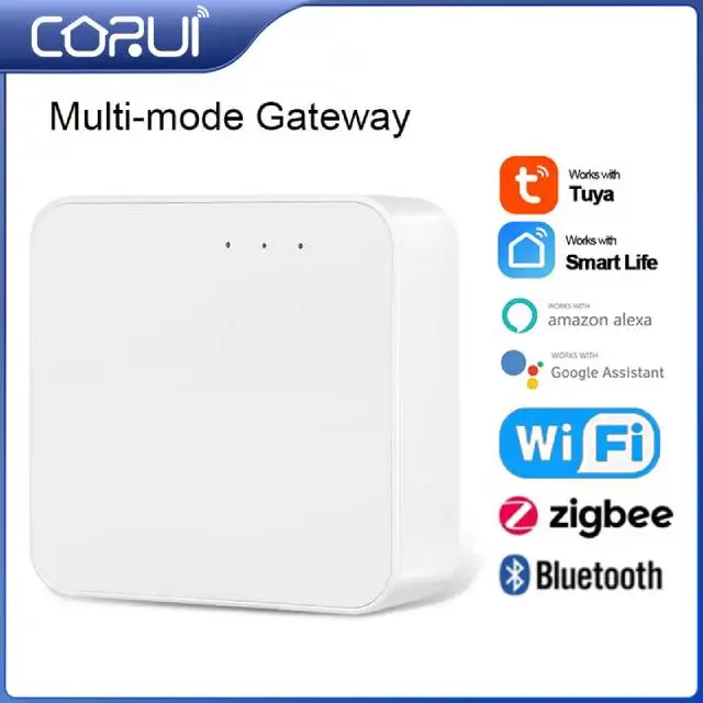 

Шлюз CORUI Tuya, Wi-Fi, Bluetooth, совместимый шлюз Zigbee, шлюз связи для умного дома, приложение Smart Life, дистанционное управление