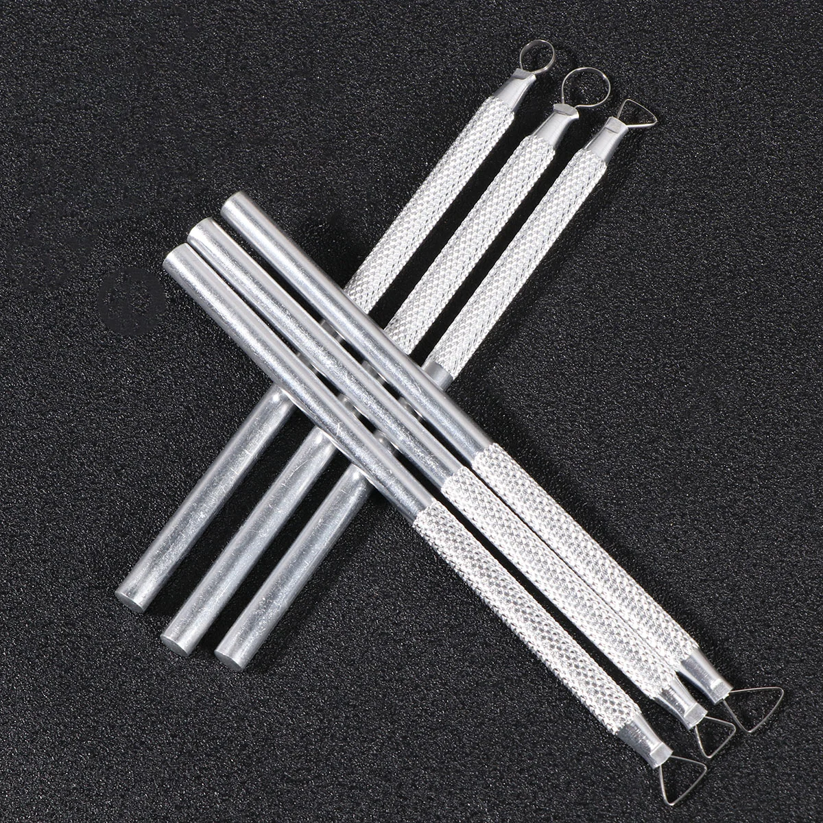 

6Pcs Pottery Clay Sculpting Tool Aluminum Sludge Modelling Scraper Tool for DIY Ceramic Making Crafts Accessory ( Silver )
