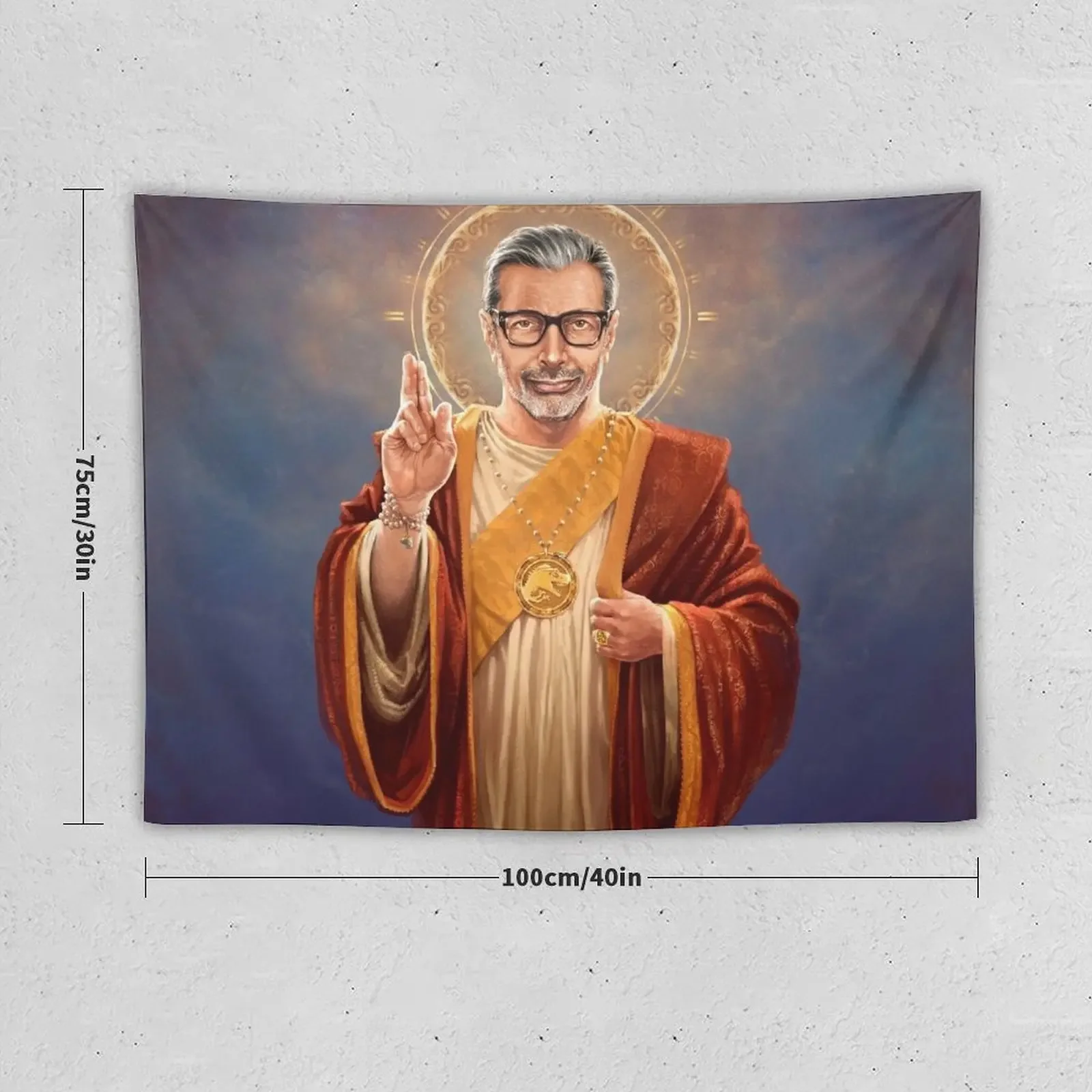 Saint Jeff of Goldblum - оригинальная религиозная живопись гобелен на заказ ковер стена для