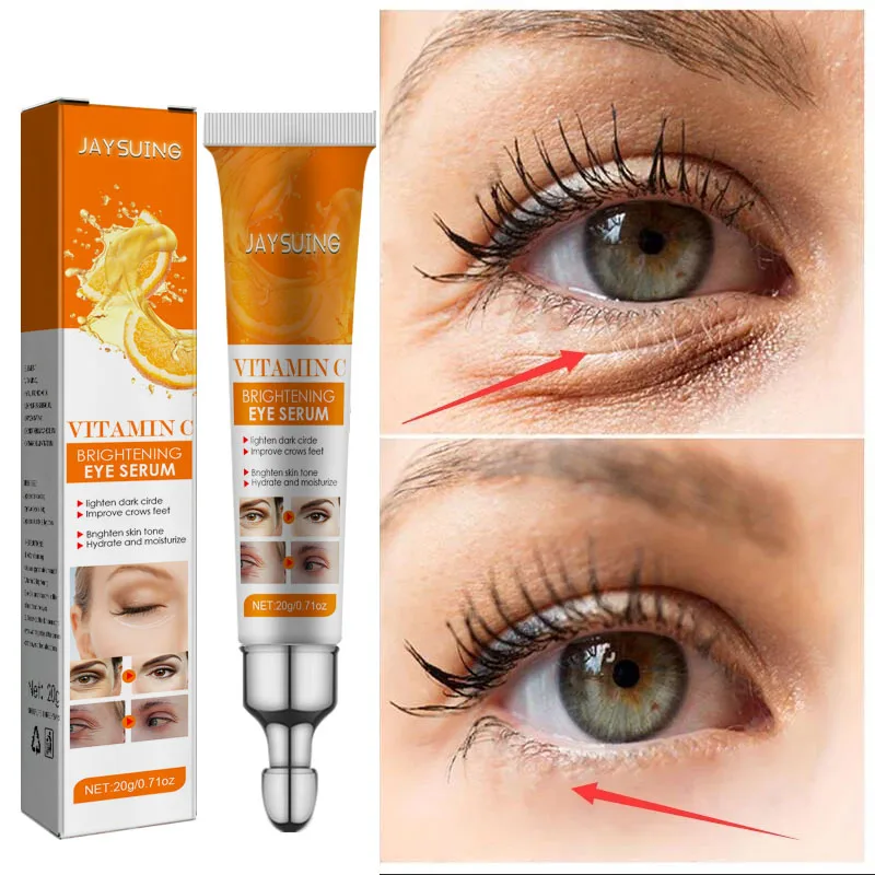 

Vitamin C Anti Wrinkle Eye Serum Remove Eye Bags Dark Circles Firm Cream Hyaluronic Acid Moisturizing Brighten Massage Eye Care