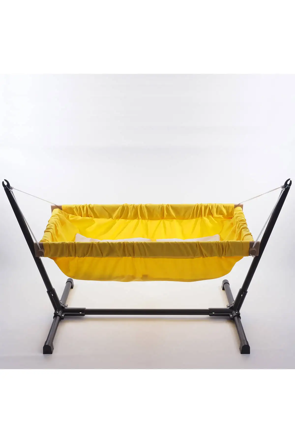 Standing Wooden Baby Hammock Cradle (Yellow)