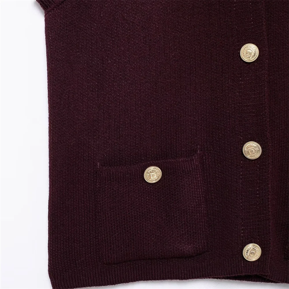 RARF 2024 свободный Ankela маленькая ароматная пуговица украшение вязаный жилет