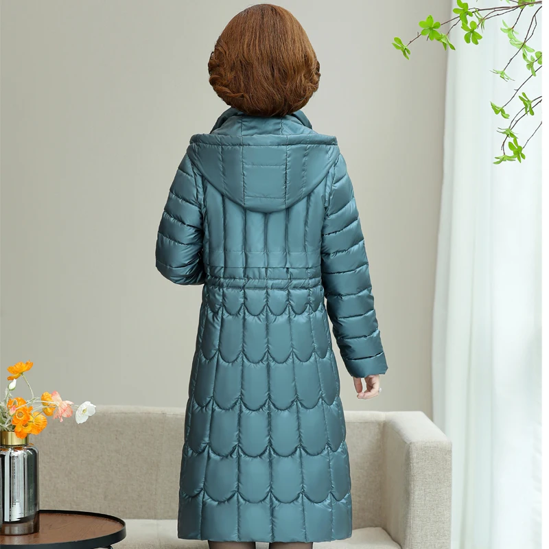 2022 New Winter Long Cotton-padded Jacket Women's Casual Thick Warm Woman Parkas Hooded High Quality Winter Coat Women Elegant