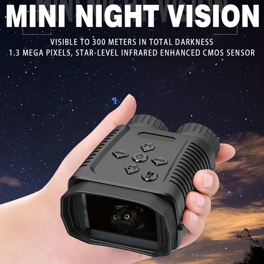 

1080P Night-Vision Device Day Night Binocular Night-Vision Device 4X Digital Zoom 300M Full Dark Viewing Distance for Journey