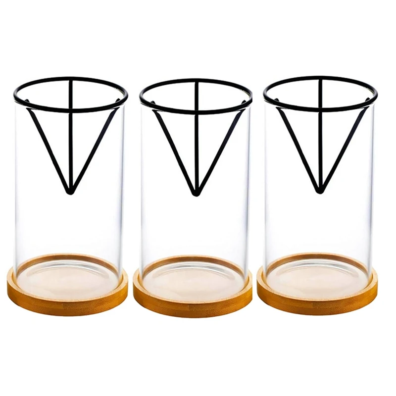 BMBY-3 Pack Набор для выращивания авокадо стеклянная фотоваза с треугольным