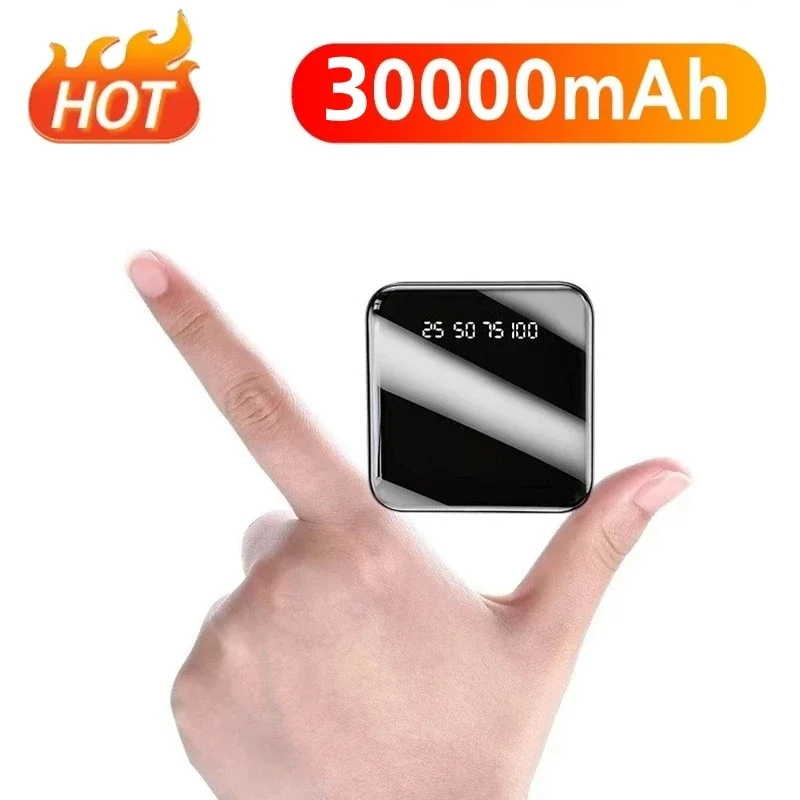 

30000mAh Mini Power Bank Portable Fast Charging PowerBank 30000 Dual USB PoverBank External Battery Charger For Xiaomi Mi iPhone