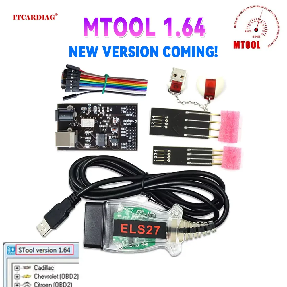 MTool V1.64 Rollback Programmer Пробег KM Регулировка Mtool с адаптером Denso Pin Проводной кабель