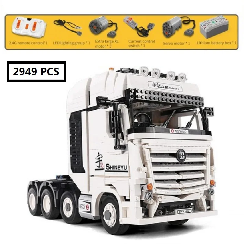 

New MOC APP Remote Control Trucks Building Blocks Bricks Compatible 42043 DIY 20005 AROCS TRUCK RC Toys for Kid Birthday Gifts