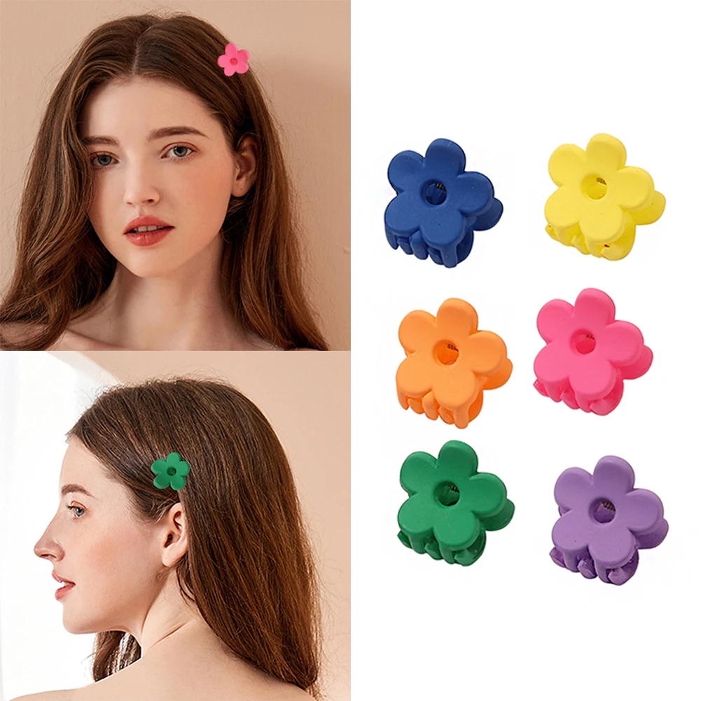 

Корейские милые мини заколки для волос с цветами для женщин и девочек заколки-крабы для волос заколки-крабы инструмент для укладки и макияж...
