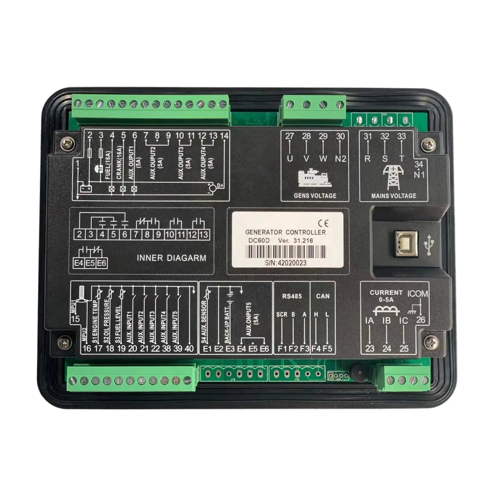 

Генераторная установка DC60D, постоянный ток 8-36 в, контроллер для дизельного/бензинового/газового генератора, монитор параметров 200-10000 Гц, 210 м...