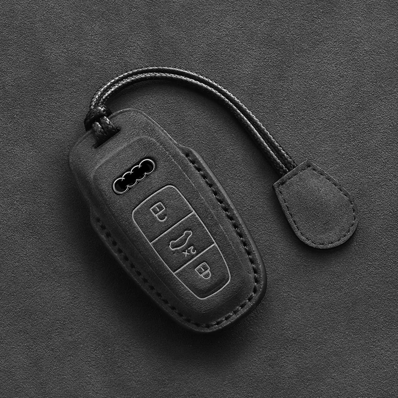 

Новый кожаный чехол для дистанционного ключа автомобиля для Audi A4 B9 A5 A6 8S 8W Q5 Q7 4M S4 S5 S7 TT TTS TFSI RS Protector Fob Keyless