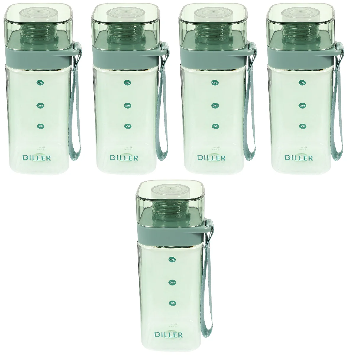 

5pcs Multi-function Bottle Convenient Container Portable Sports Bottle Accessory