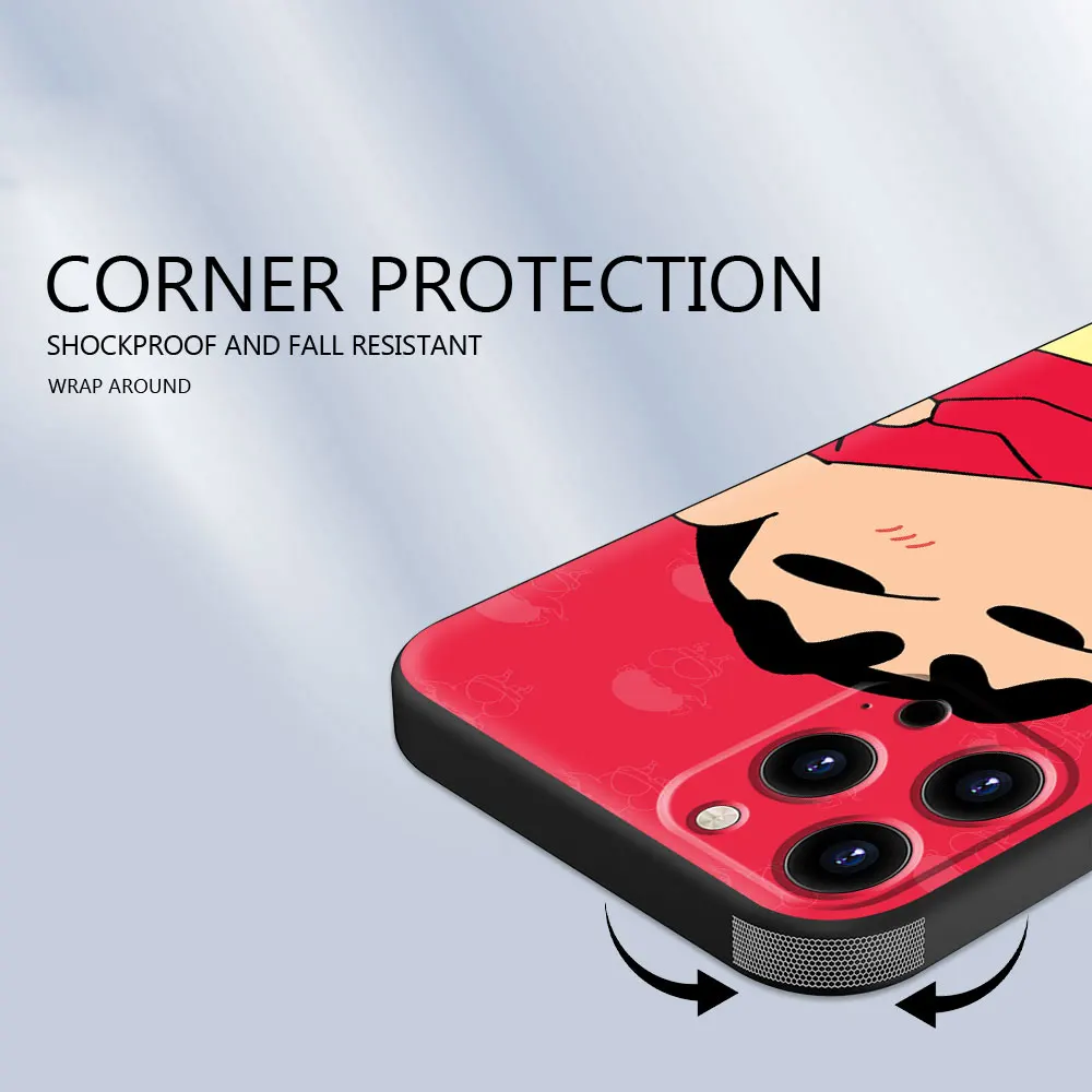 Модный чехол с рисунком для Xiaomi Mi 12 11 10T 11T Lite Pro 12X Note 5G 11Lite 9tpro 9T Crayon Shin-Chan Ass Black |