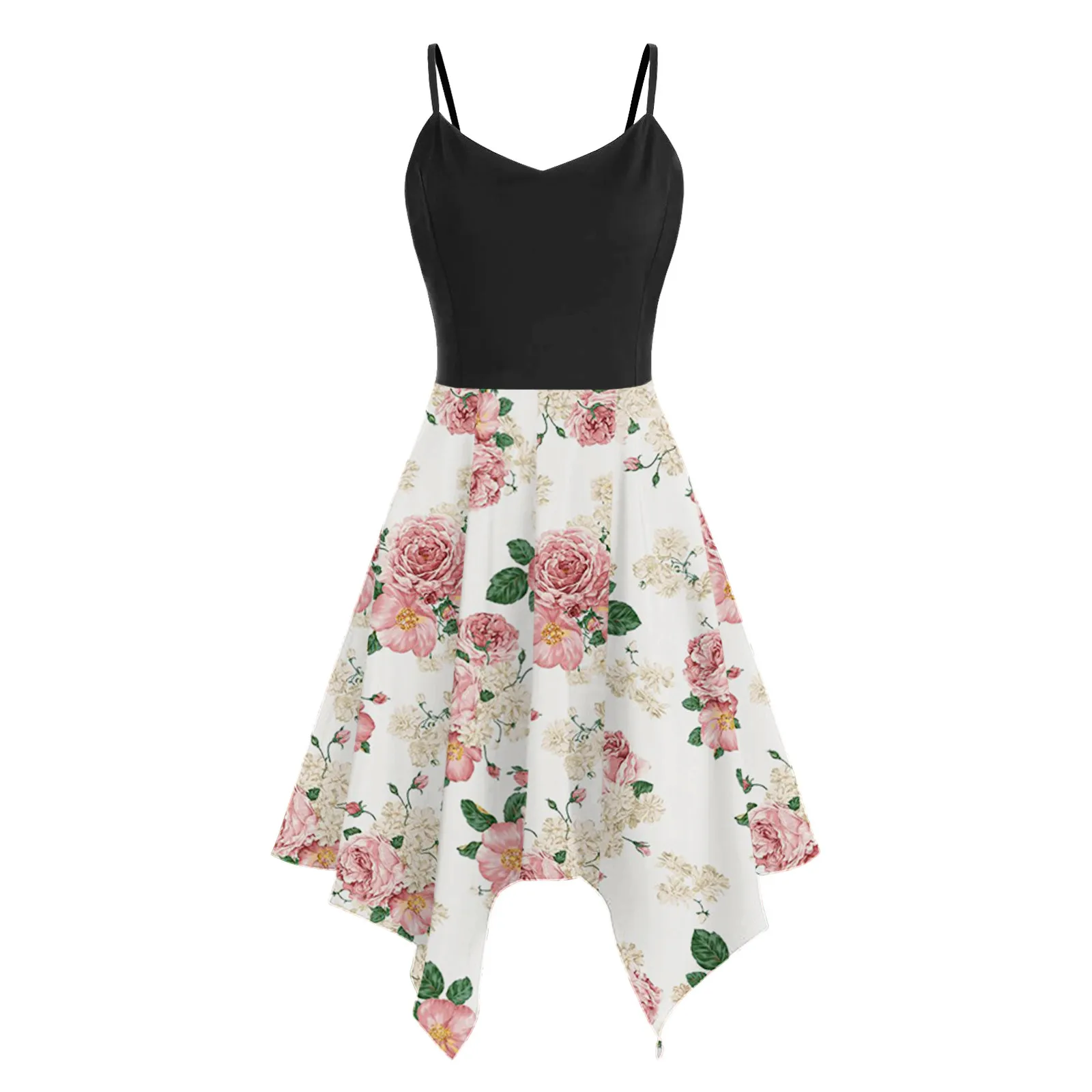 

Женское Асимметричное Платье с принтом подсолнуха