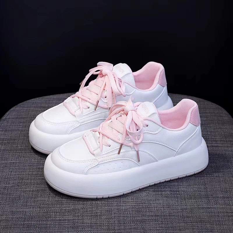 

Fashion Sneakers Women Shoes Young Ladies Casual Shoes Female Sneakers Brand Woman White Shoes Thick Sole 3cm