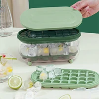 028 grid ice maker mold with lid for ice cream silicone heart shaped cube jumbo silicone ice cubes tray mold