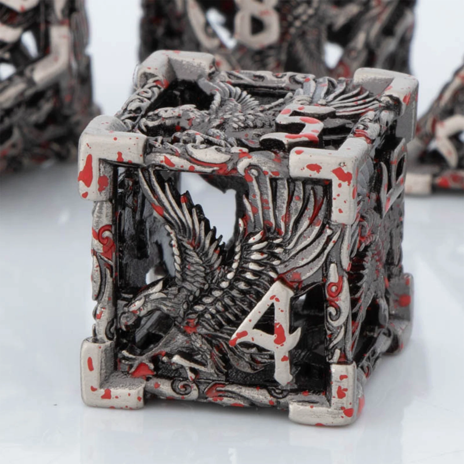 

D & D Dice Set for Role Playing, Hollow Metal Dice Set, DND Dungeon and Dragon Dice, 7Pcs