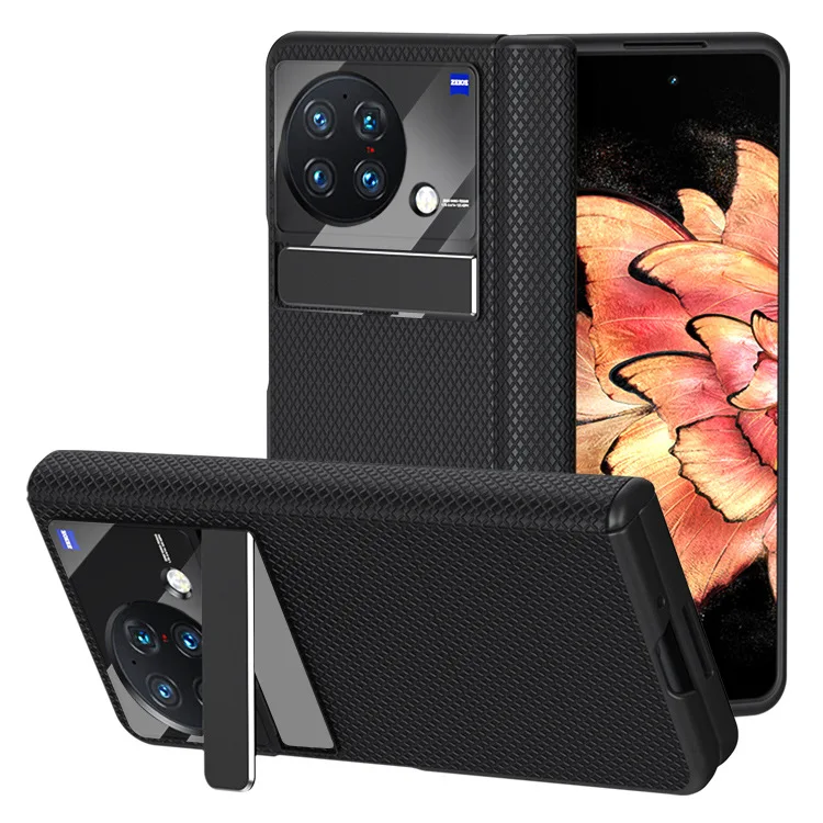 

Leather Material Hinge All Incusive Protective Case with Kickstand Bracket Case for VIVO X Fold + Case X Fold Plus Case