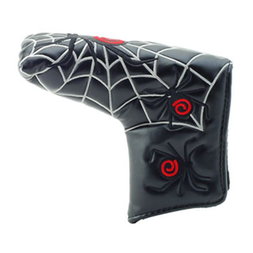 

Headcover Outdoor Decor Thumb Protective Cartoon PU Leather Golf Putter Cover Club Portable Spider Web Accessories Blade