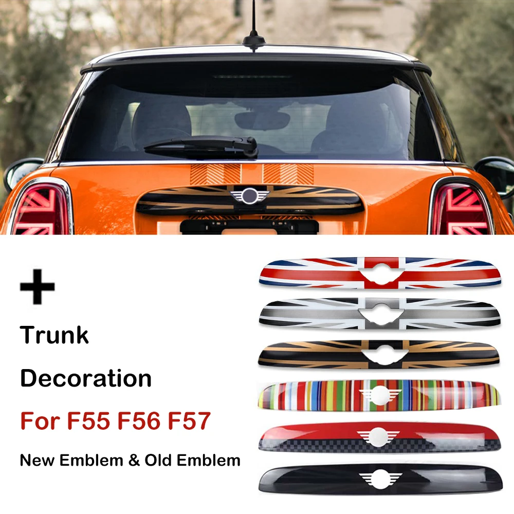 

For Mini Cooper Hatchback F55 F56 F57 Car Styling Accessory Rear Door Trunk Decoration Strip Cover Case Sticker Protector Decor
