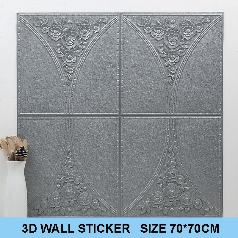

3D Waterproof Self-adhesive Wall Stickers Bedroom Living Room Ceiling Wallpaper TV Background Wall Stickers Rough Wall for Rent