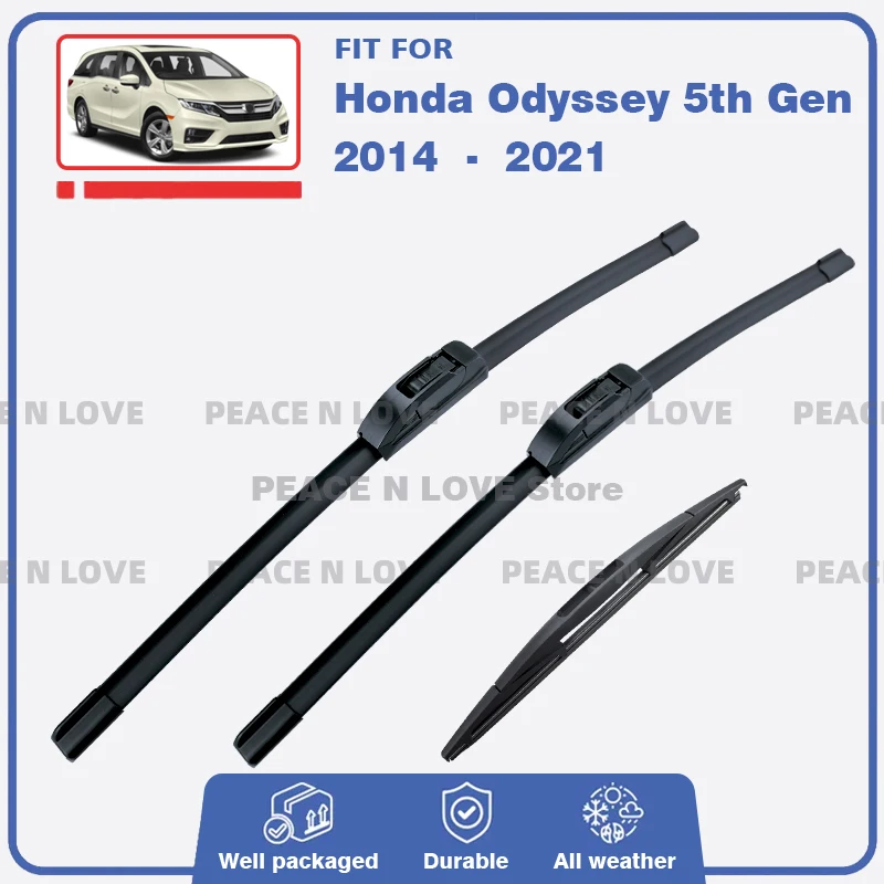 

Передние и задние щетки стеклоочистителя для Honda Odyssey 5-го поколения RC1 RC2 RC4 2014-2021, щетки для лобового стекла, автомобильные аксессуары