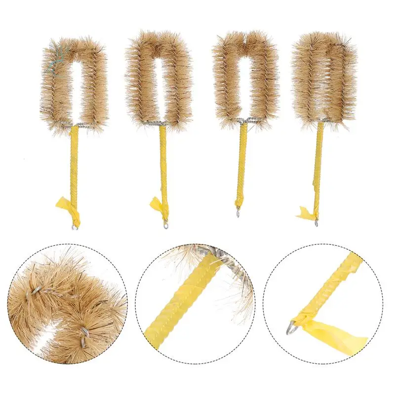 4pcs Flask Cleaner Bristles Brush Laboratory Flask Cleaner Brush Useful Brush